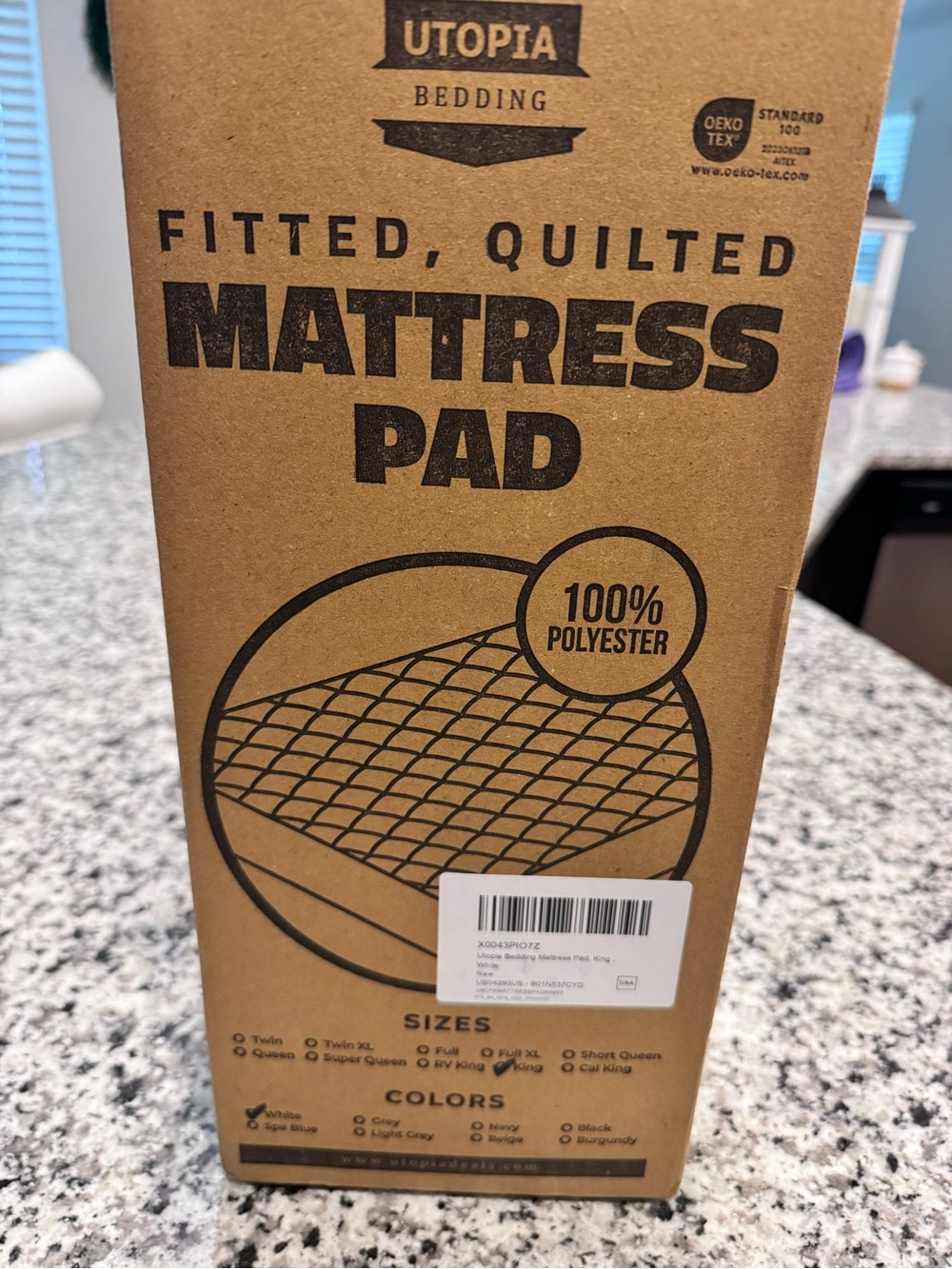New king size Topia white Mattress Pad